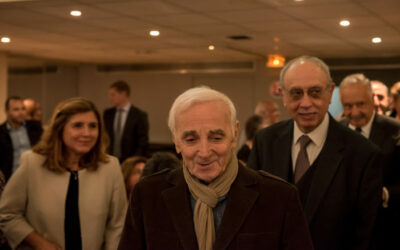 Rencontre Yaïr Auron et Charles Aznavour